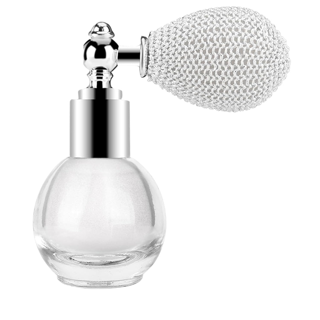 Highlighter Spray, Loose Shimmer Powder High Gloss Makeup Mist for Body, Face, Hair, Long Lasting Glitter Hairspray for Festive Party, Stage Shows, Nightclubs (Silver)