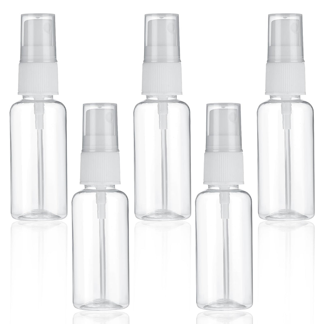 Sibba 5Pcs Spray Bottles, 30ML Mini Travel Spray Bottles, Refillable Fine Mist Sprayer Bottle, Transparent Plastic Atomiser for Essential Oil, Cosmetic, Perfume