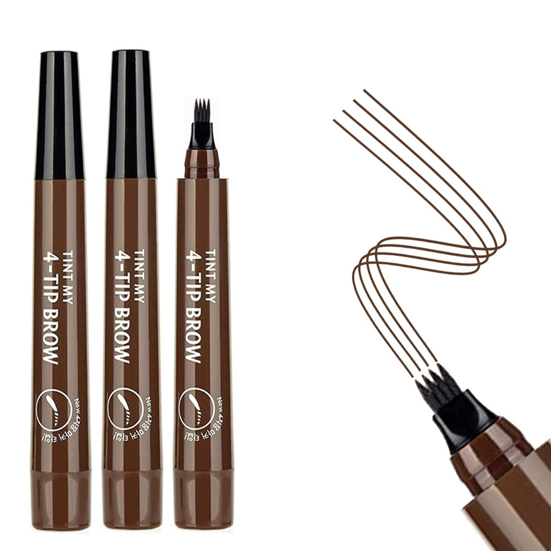 Perfect Diary Waterproof Microblading Eyebrow Pen,Long Lasting,Easily Create Natural Eyebrow Makeup 24 Hours Long Lasting, Smudge-proof, Natural Looking (3, Dark Brown)