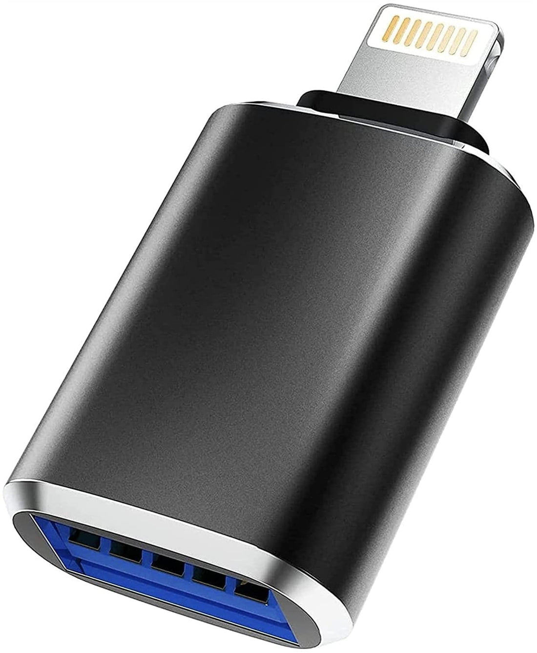 Lightning Male to USB3.0 Female Adapter OTG Cable [Apple MFi Certified] USB OTG Data Sync Converter for iPhone/iPad/iPod Support Camera Card Reader, Mouse, Keyboard, Hubs, Connect U Disk-Black