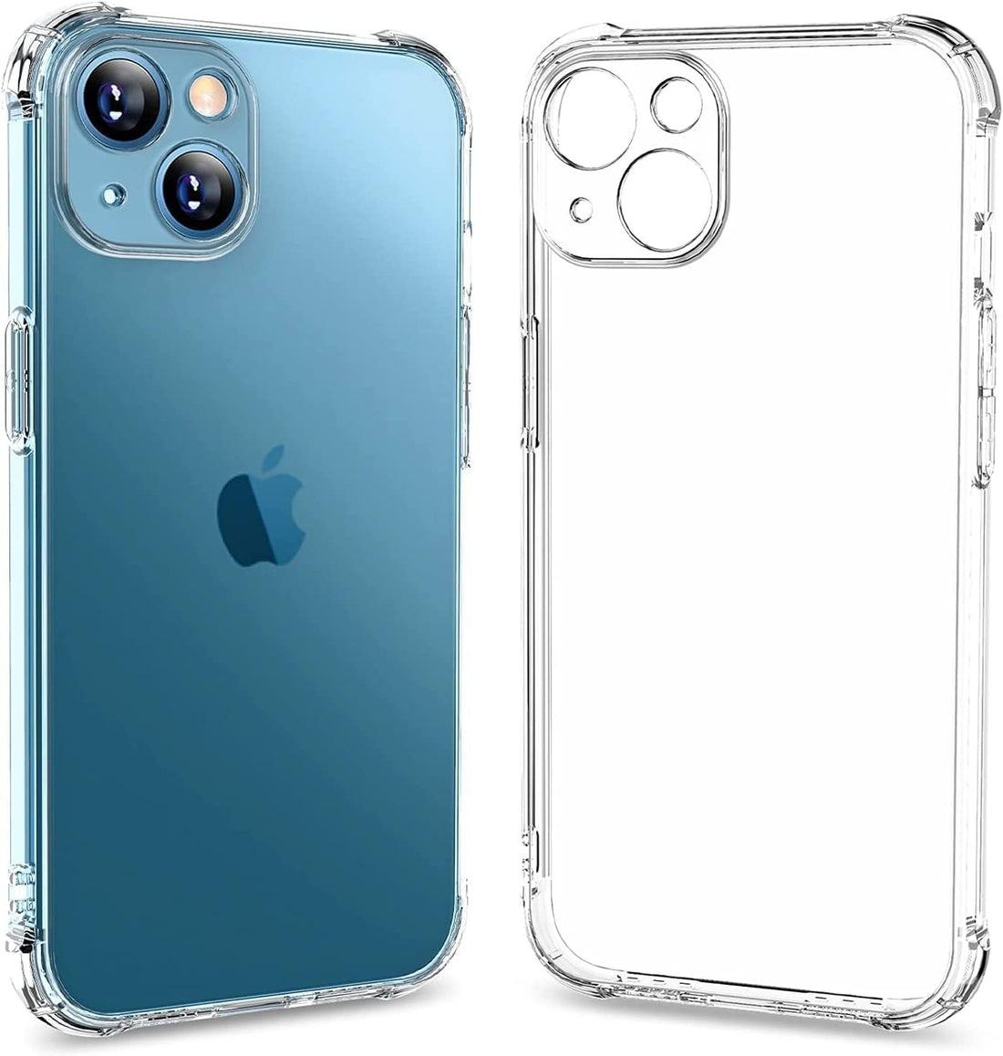 Clear Phone Case Compatible with iPhone 15 4 Corners Full Body Protection TPU Anti-Yellowing - Clear (iPhone 15)