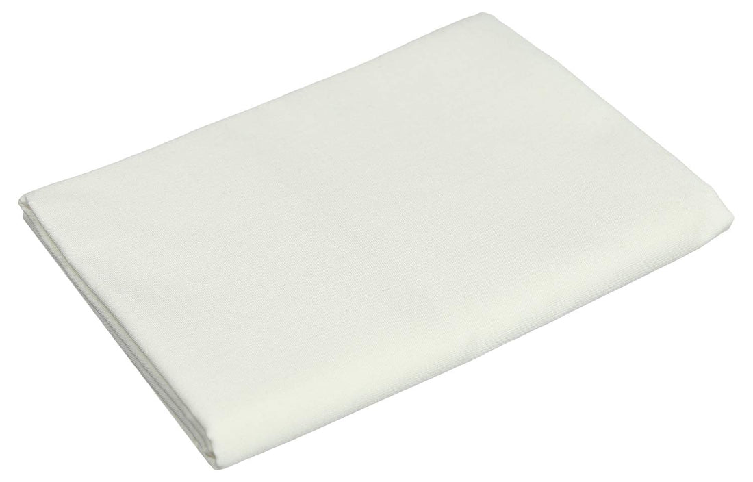 L'antique Plain Cotton Pillow Cover, 75x50 cm - Off White