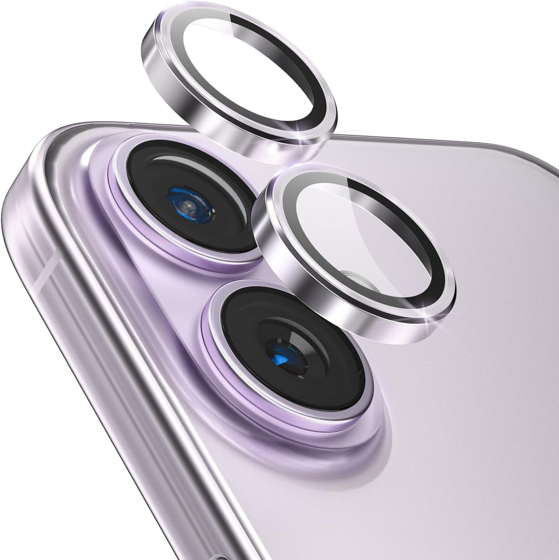 Compatible with iPhone 17 Camera Lens Protector - Separate Pieces for Each Lens - Scratch and Shock Proof - HD Clear - Easy Installation (Purple)