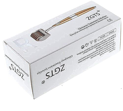 ZGTS Derma Roller Luxury Titanium Micro Needle, 0.75 ml, gold