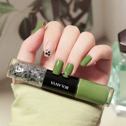 Nail Polish Set, |amazingEGP|No Paste Needed, Shiny Manicure, Beautiful Nail Art Gift for Women and Girls, Long Lasting (C112-Forest Guardian, 12ml)