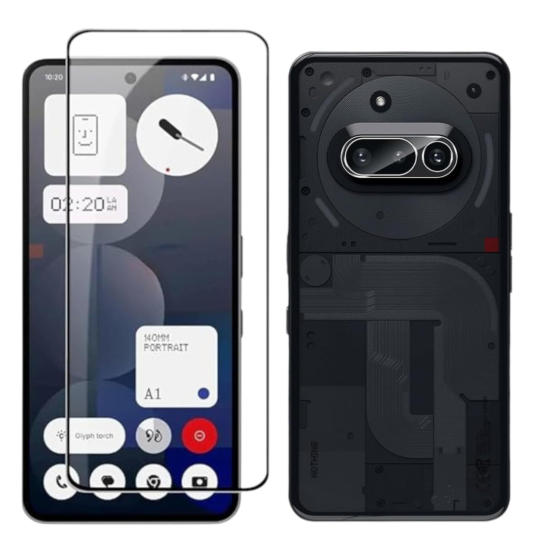BESHYAKA (2-in-1 Set) Compatible With Nothing Phone 3A -Tempered Glass Screen Protector + Camera Lens Protector – 9H Hardness, Ultra-HD Clarity, Anti-Scratch, Easy Installation, Case Friendly