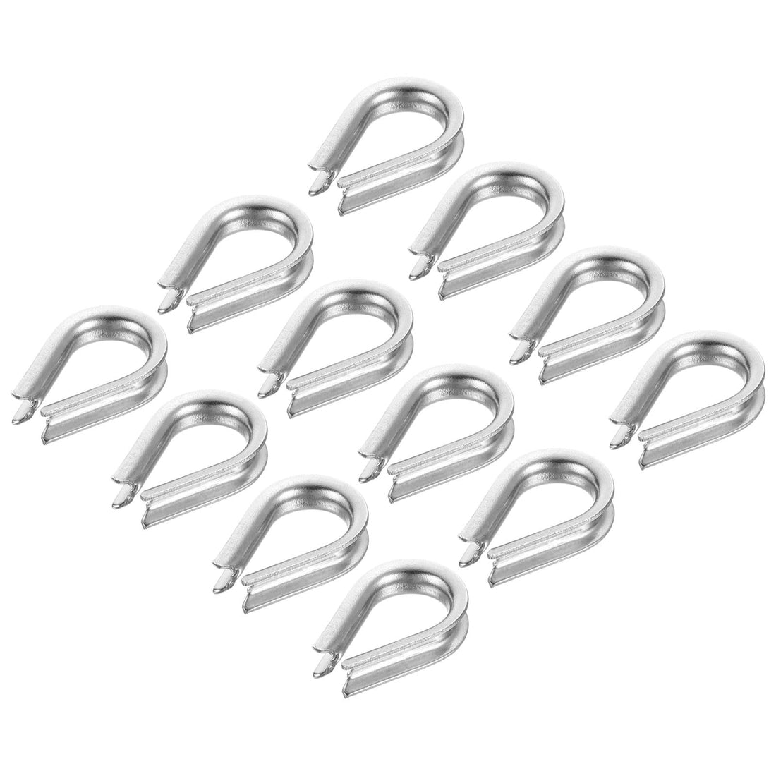 PATIKIL 2mm 1/16 Inch Wire Rope Thimble, 20Pack Cable Thimbles 304 Stainless Steel Rigging for Boat Rigging