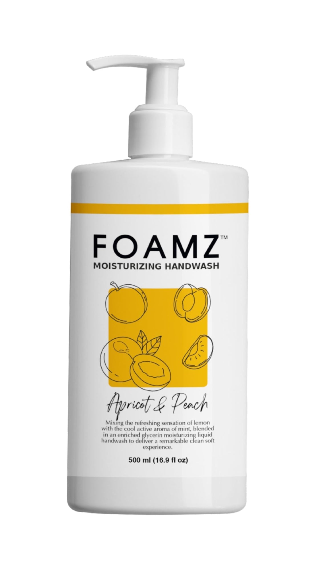 FOAMZ Liquid Hand Wash 500 ml (Apricot and Peach)