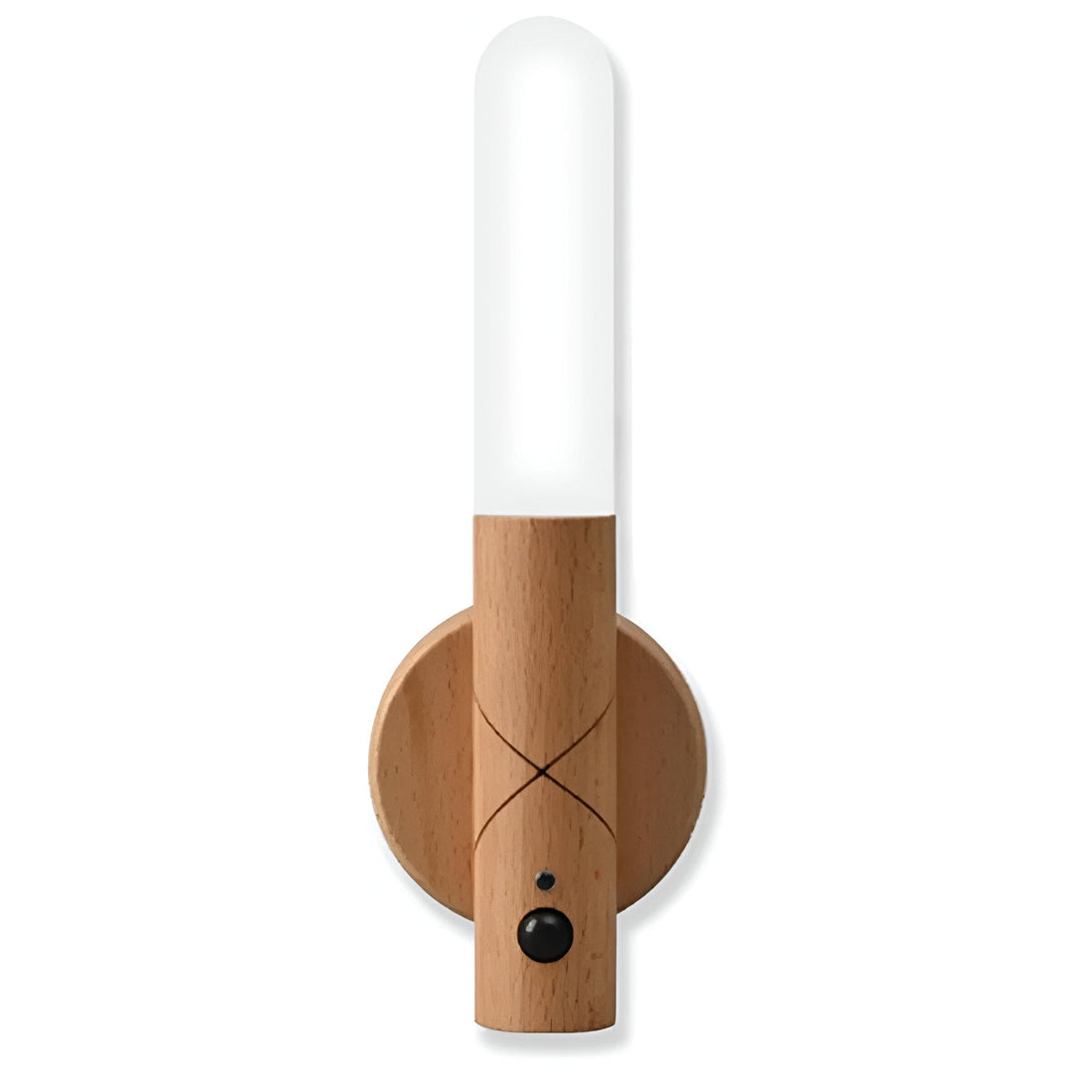 Motion Sensor Night Light, Smart LED Light, 4M Distance Sensor, Portable and Sticky Light for Bedroom, Stairs, Kids Room and More, Made of High Quality Solid Wood (1 Bulb)