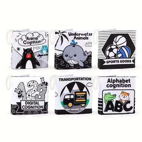 Baby Cloth one Book, Early Learning Educational Soft Books, Multiple Themes Including Underwater Animals and Alphabet Cognition(random selection)