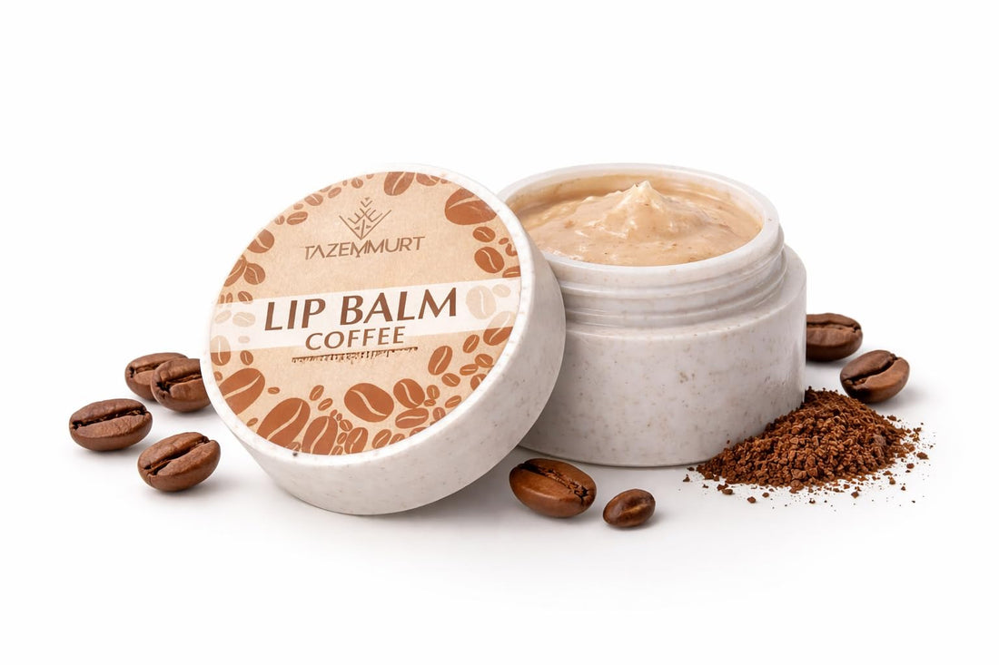 TAZEMMURT Coffee Lip Balm – Handmade Natural Moisturizing Lip Care – Nourishing & Hydrating Balm for Soft Lips – Unisex