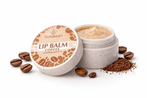 TAZEMMURT Coffee Lip Balm – Handmade Natural Moisturizing Lip Care – Nourishing & Hydrating Balm for Soft Lips – Unisex