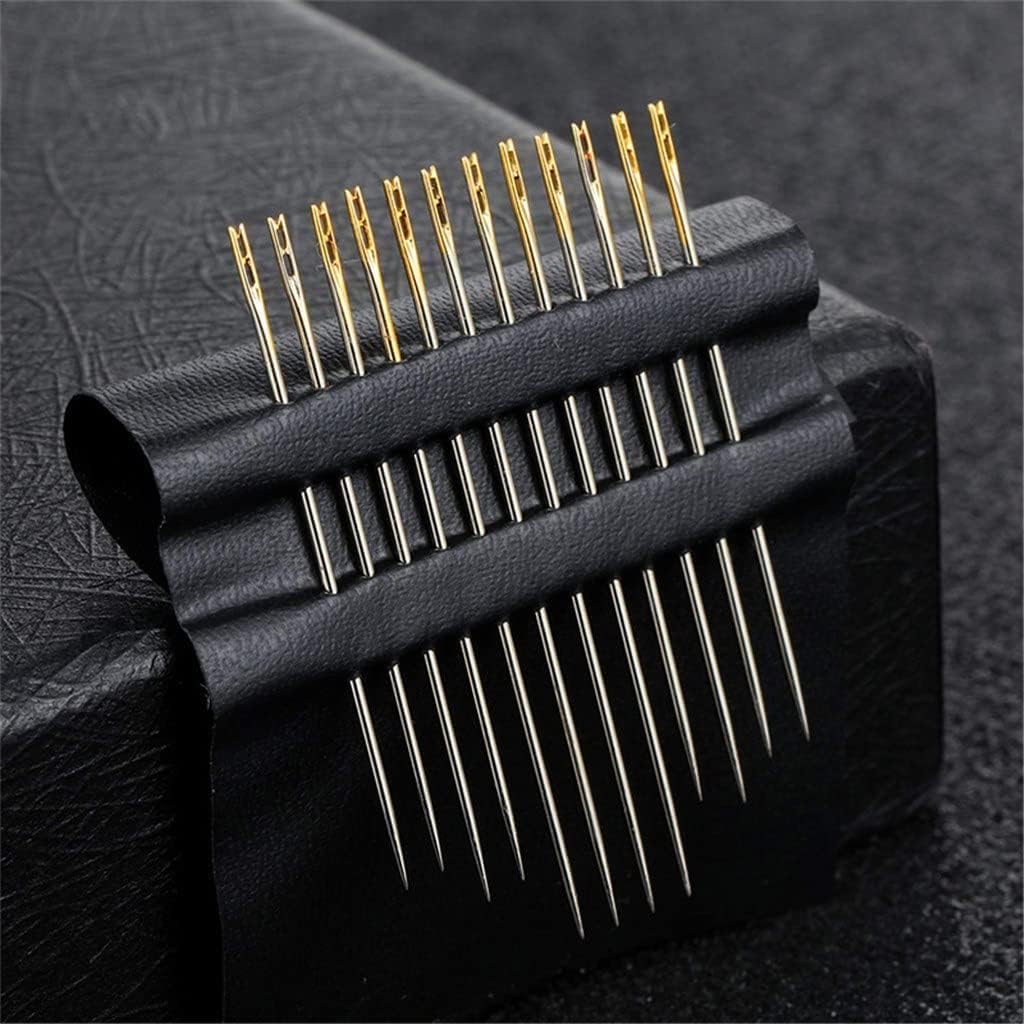 26PCS Self Threading Sewing Needles Set – Easy Thread Hand Sewing Kit with Storage Tube, Thread Cutter & Thimble, Assorted Sizes for Beginners & Professionals (One set (26 pieces))