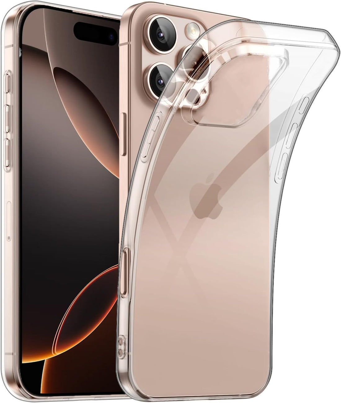 Crystal Clear Case, [Not Yellowing] [Camera Protection] [Military Grade Drop] Transparent Shockproof Protective Phone Case Soft Silicone Slim Cove (iPhone 16 pro max)