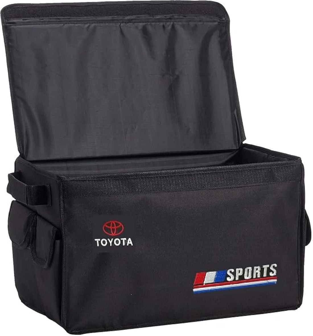 YOSHOP Foldable Car Trunk Organizer Storage Box with Small Pockets and Slots - TOYOTA