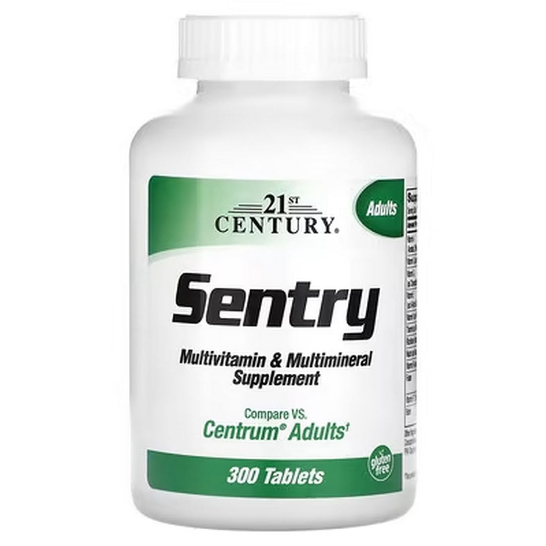 Premium Vital, Sentry, Multivitamin and Mineral Dietary Supplement for Adults, 300 Tablets, with Practical Pill Box, Laboratory Tested, Gluten Free, Soy Free, Vegetarian
