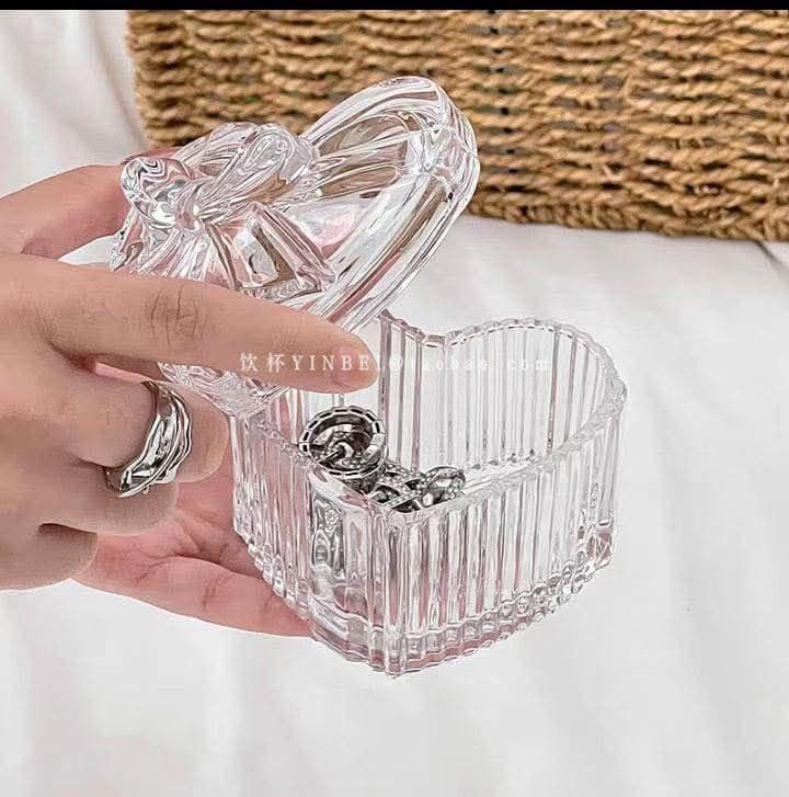 Sugar Sugar - Luxury 2-piece crystal glass jar with lid for nuts, truffles, baklava, honey and jam. Contemporary kitchen decor and a unique hospitality gift. Perfect for elegant dning tables and recei