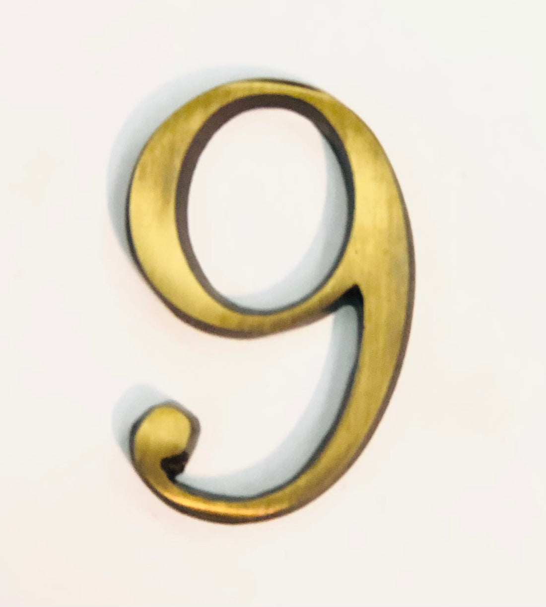 Door Sign Number 9 Wooden Door Accessories Apartment Door Numbers Material Copper Made in Egypt