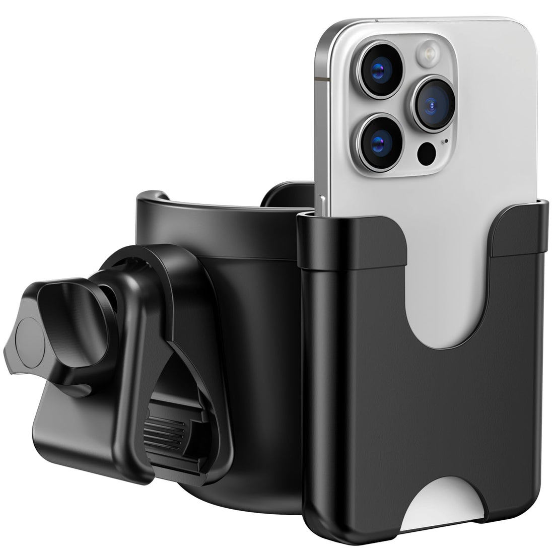 Guiseapue Cup Holder for Walker: Stroller Cup Holder Attachment with Phone Holder, Wheelchair/Stroller Accessories for Rollator, Bike, Scooter, Baby Essentials, First Mother‘s Day Gifts for New Mom