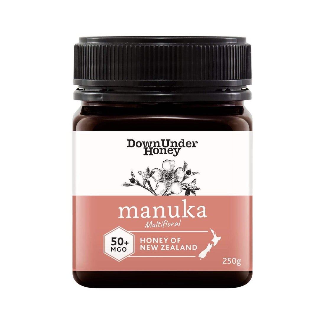 DownUnder Honey MGO 50+ Multifloral Mānuka honey 250g