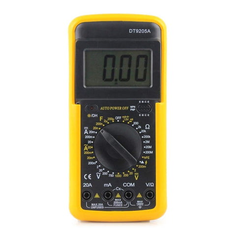 Generic DT-9205a Multimeter Voltmeter Ammeter With Buzzer Indicator Light