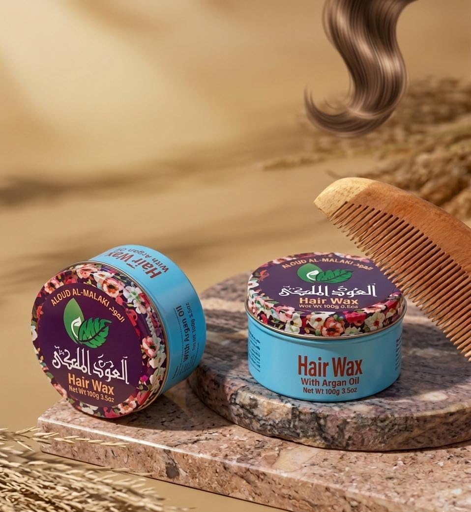 Makhmarya & Wax Oud Royal Hair Care Deep Conditioning Perfect Styling High Hold Oriental Oud Scent Unisex (110 g, Blue)