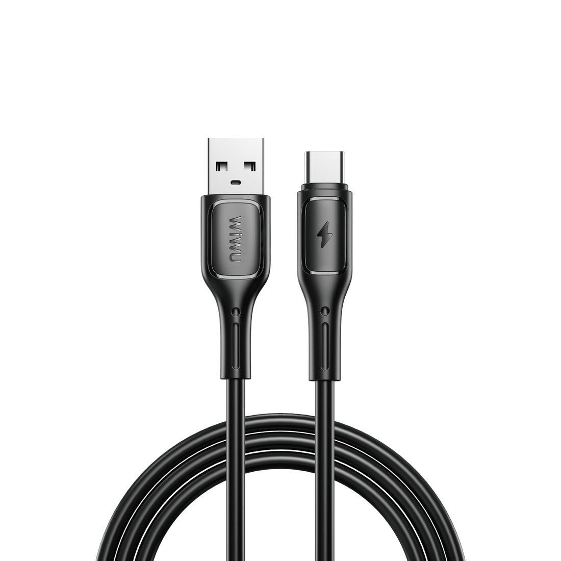 WiWU Wi-C042E Starlink Series USB-A to USB-C Fast Charging & Data Cable – 2.4A, 1M Durable Cable for Smartphones, Tablets & USB-C Devices - Black| 18 Months Warranty