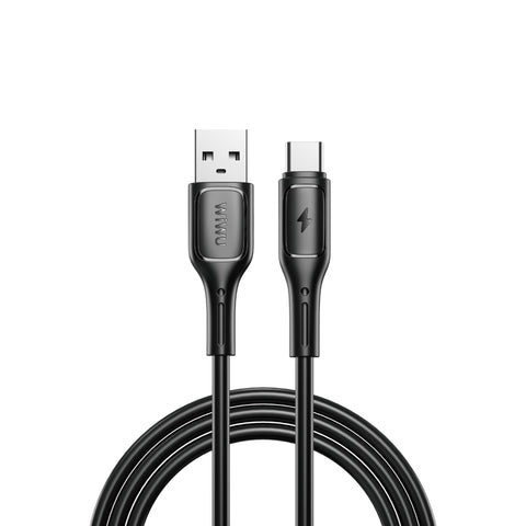 WiWU Wi-C042E Starlink Series USB-A to USB-C Fast Charging & Data Cable – 2.4A, 1M Durable Cable for Smartphones, Tablets & USB-C Devices - Black| 18 Months Warranty