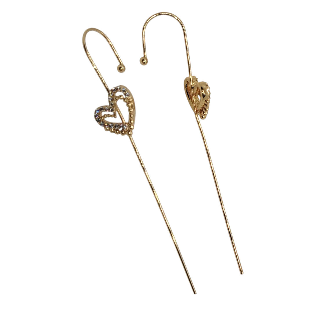 Crawling Earrings for Women, Helix Hook Ear Studs, Ear Wrap Earrings, Rhinestone Snowflake Bolt Pierced Earrings, Fashion Jewelry for Women 2025-GOLD35