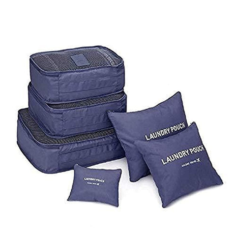 Packing Cubes 6 Set, Travel Storage Bags Multifunctional Clothing Sorting Packages, Travel Packing Pouches, Luggage Organizer Pouch, Shoe Bags Assorted Colors