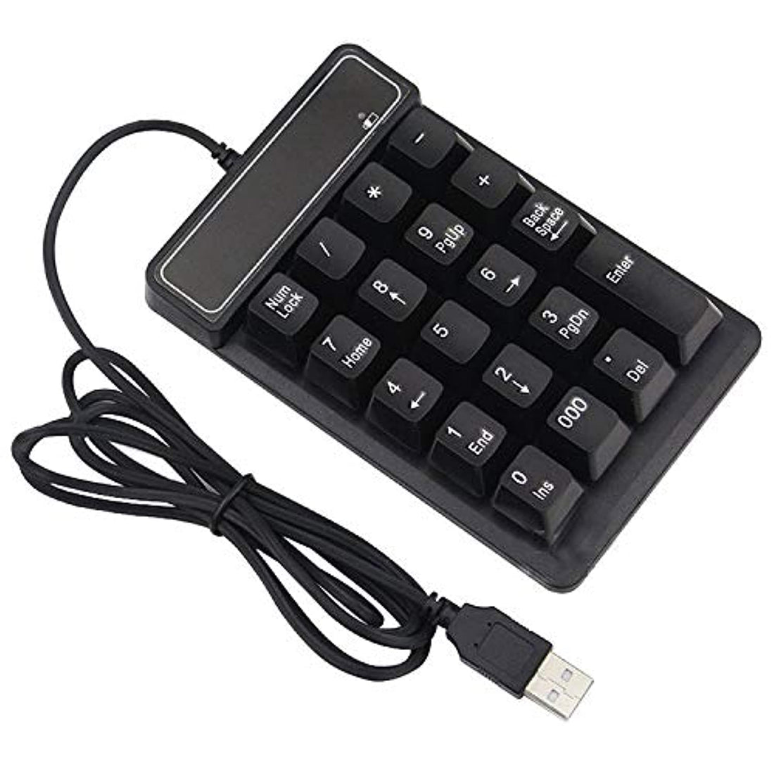 Mini Wired Magnetic Suspension Mechanical Keypad (19 Keys, Black)