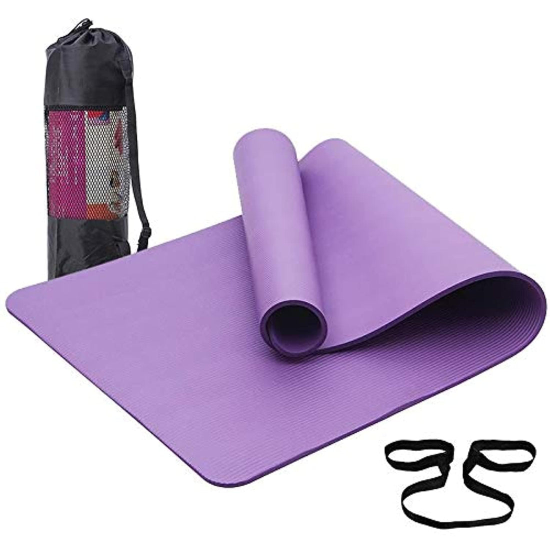 YOGA MAT, PURPLE - 10MM THICK