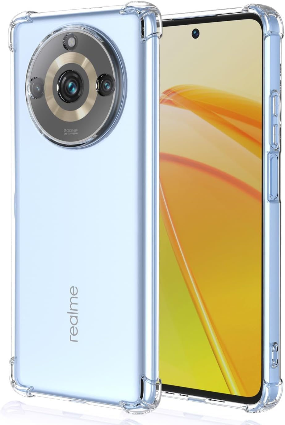 Protective Shock Absorption Bumper soft Transparent Armor Case For Oppo Realme 11 Pro/Oppo Realme 11 Pro Plus (Pro+) (Clear)