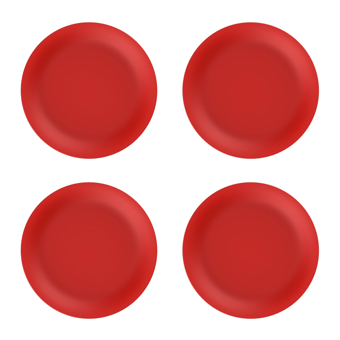 M-Design Lifestyle™ Dinner Plate 26 cm - Pack of 4 - BPA Free, Microwave Safe, Dishwasher Safe, Food Safe, Stackable - Red