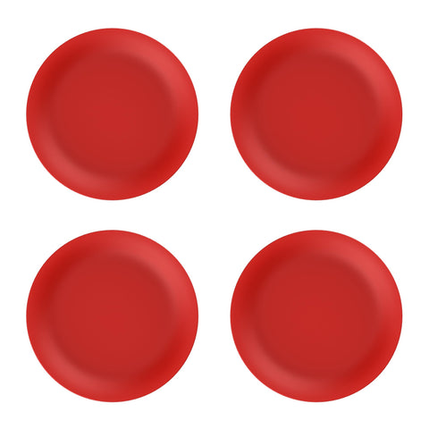 M-Design Lifestyle™ Dinner Plate 26 cm - Pack of 4 - BPA Free, Microwave Safe, Dishwasher Safe, Food Safe, Stackable - Red