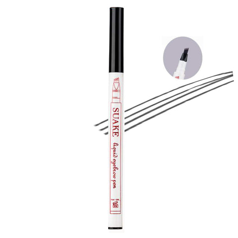 Tattoo Eyebrow Pencil, 4 Point Eyebrow Pencil, Three-Dimensional Liquid Eyebrow Pencil, Durable Professional Makeup Eyebrow Pencil, Natural Waterproof Eyebrow Pencil