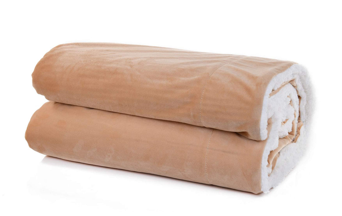 Mintra Blanket Microfiber Double Super Soft Fabric Bag Camel 127x152