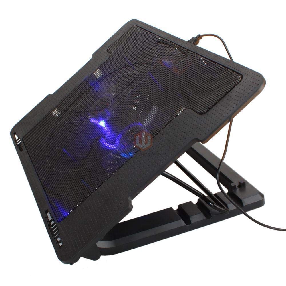 COOLBABY USB LED 2 Fan Cooler Adjustable Stand Pad for 9-17in Laptop