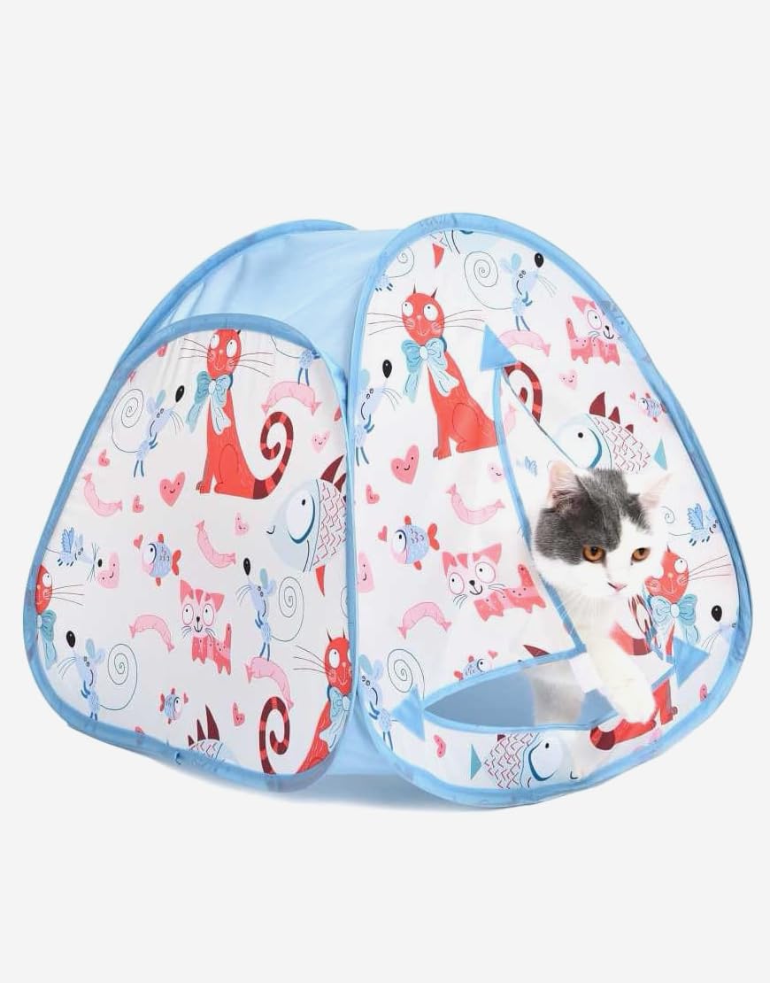 Naomi Yt108854 Cat Tent Toy With Material Twist