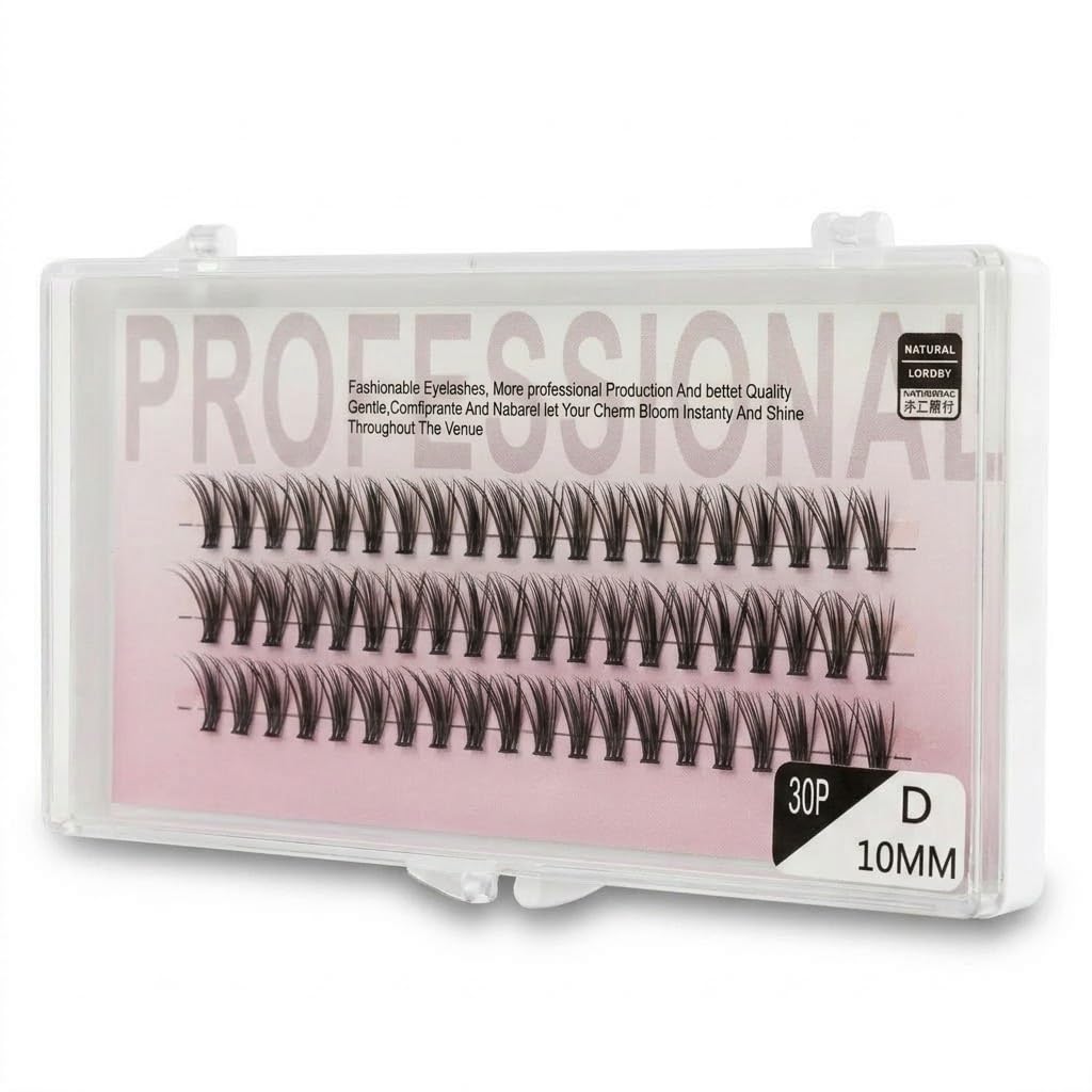 60 PCS - Extensions Individual Lash Volume 6D mink - FREE EYELASHES - Natural Eyelashes 6D - 30P-0.070D-10MM- ONE BY ONE