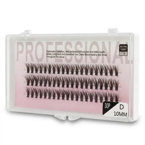 60 PCS - Extensions Individual Lash Volume 6D mink - FREE EYELASHES - Natural Eyelashes 6D - 30P-0.070D-10MM- ONE BY ONE