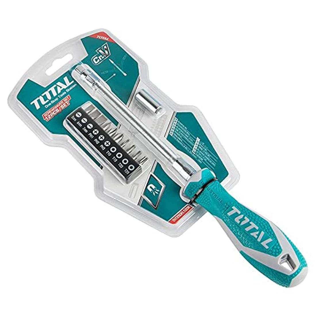 TOTAL TOOLS 12 Pcs Flexible shaft screwdriver set - THT250FL1206