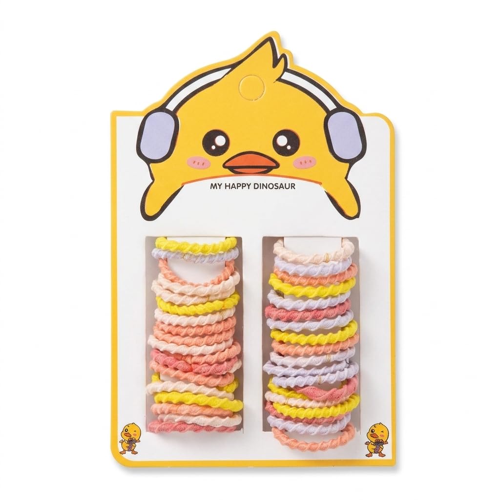 Catch Up Kids Mini Elastic Hair Ties Set for Girls – Cute Animal Shape Hair Bands Card, Small Soft Stretch Ponytail Holders, Lightweight Daily Hair Accessories for Children