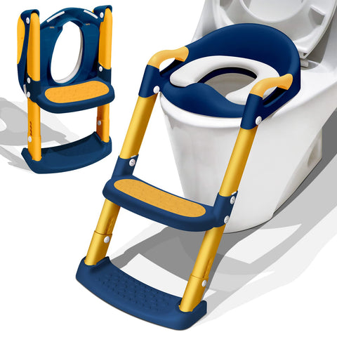 Children's Toilet Seat with Stairs Toilet Trainer Toilet Attachment Toilet Seat Baby Toilet Seat Toilet Seat Children's Toilet Stairs Potty Trainer Toilet Attachment Child Seat Toddler Toilet Ladder