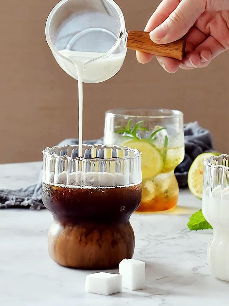 Large Glass Household High Temperature Resistant Water Cup - Hot & Cold Drinks, Coffee, Breakfast - Shape 9