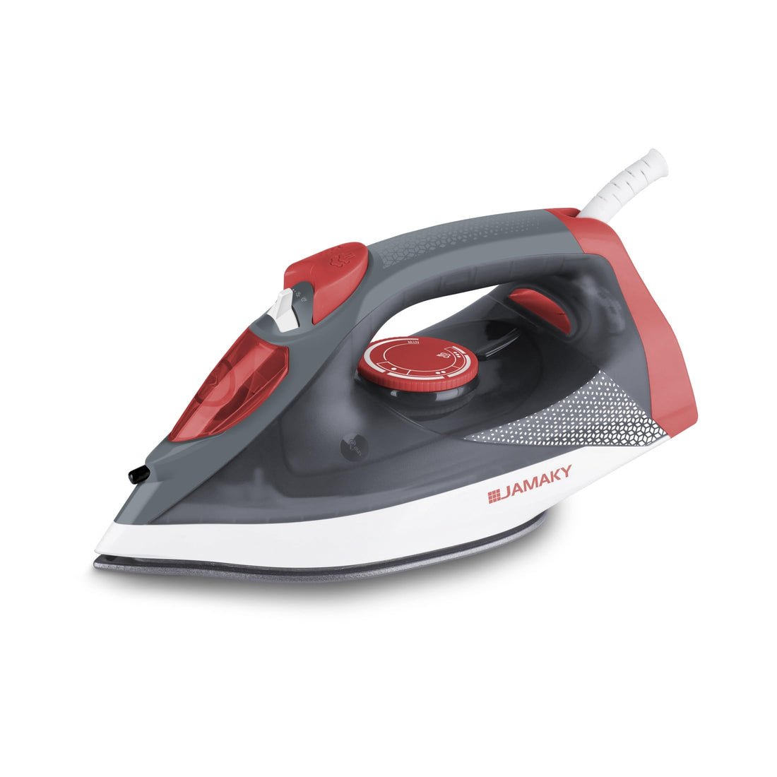 Jamaky 1102 Powerful 2200W Steam Iron for Clothes & Curtains – High-Pressure Steam, Anti-Drip, Anti-Calc, Fast Heating & Extra-Long Cord – Professional-Grade Ironing for Wrinkle-Free Fabrics
