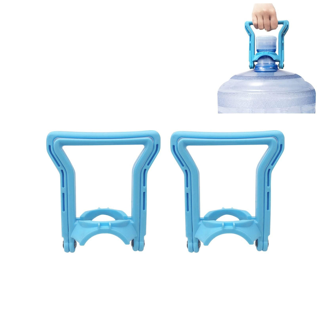 Bukela Multifunctional Advanced Ergonomic 5 Gallon Water Bottle Handle Drinking Water Bottle Handle Fit 5 Gallon Water Bottle Caps 5 Gal Bottle Carrier Water Bottle Lift with Handle (Blue, 2 Pcs)