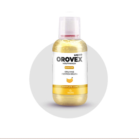 Orovex Macro liquid mouth wash banana 120ml