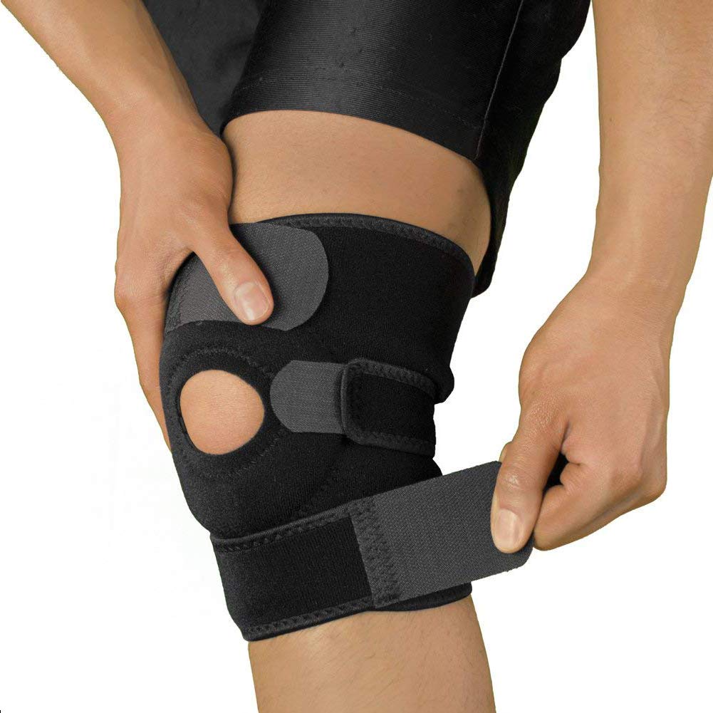 Knee Brace for Women Men,T Timtabo Hinged Knee Brace Support for Knee Stabilizer, Neoprene Knee Support Wrap for Arthritis,Athletic Compression Leg Brace for Sports Trauma,Sprains,Pain Recovery-S/M