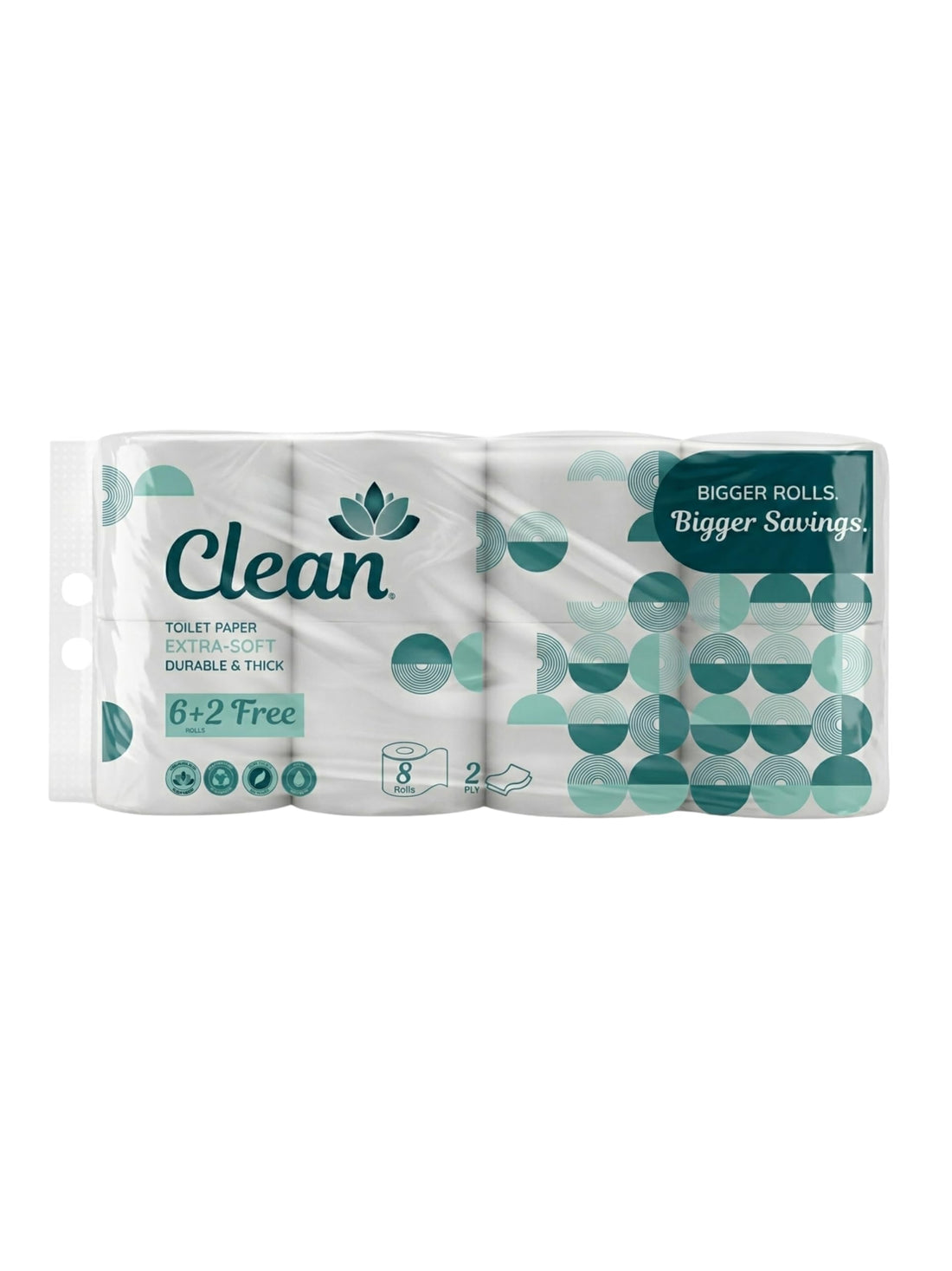 Strong 2 Ply Toilet Rolls 8 Rolls - Bigger Savings